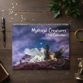 Calendrier Mythique Créatures Imaginaire Unicorn Dragon Sirèn