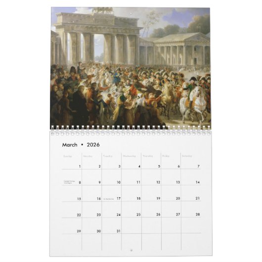 Calendrier Napoléon (Mar 2026)