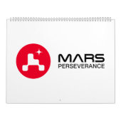 Calendrier NASA Mars Perseverance Rover Logo Rocket White (Protection)