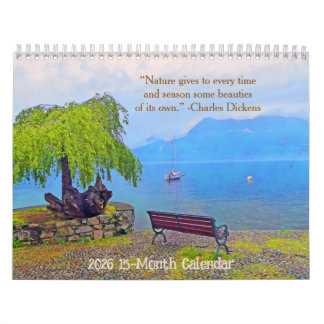 Calendrier Nature /2026 15-Month Calendar