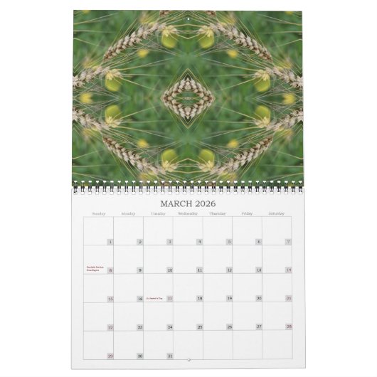 Calendrier Nature Art Patterns (Mar 2026)