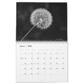 Calendrier Nature en noir et blanc (Mar 2026)