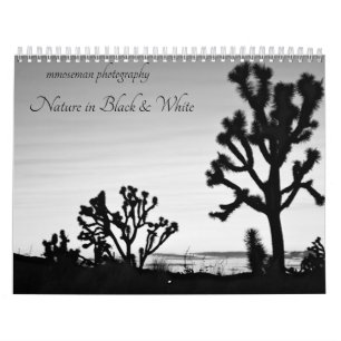 Calendrier Nature en noir et blanc