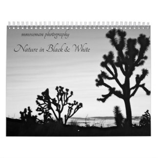 Calendrier Nature en noir et blanc