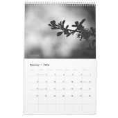 Calendrier Nature en noir et blanc (Feb 2026)