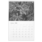 Calendrier Nature en noir et blanc (Jan 2026)