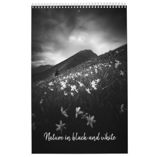 Calendrier Nature en noir et blanc v1 photo
