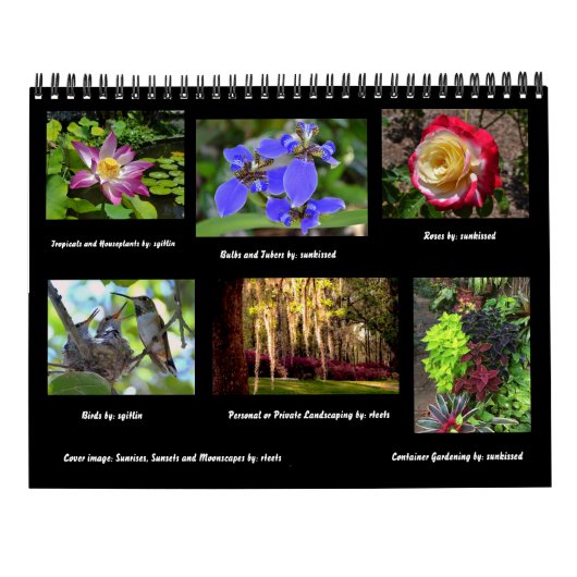 Calendrier Nature. Plantes et paysage par le jardin de Dave (Dos)