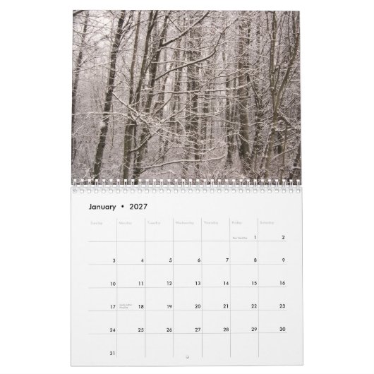 Calendrier naturel de la merveille 2010 (Jan 2027)