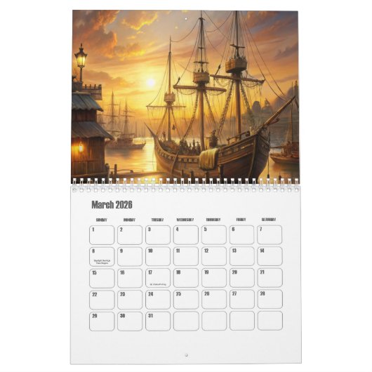 Calendrier Nautical Calendar (Mar 2026)