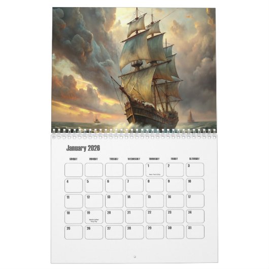 Calendrier Nautical Calendar (Jan 2026)
