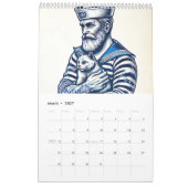 Calendrier Nautical Delft Blue – Vintage Sailor Calendar (Mar 2027)