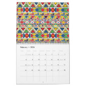 Calendrier Ndebele Motifs : Une année de tradition vivante (Feb 2026)