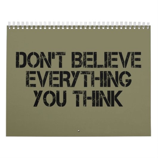 Calendrier Ne Croyez Pas Tout Ce Que Vous Pensez (Protection)