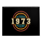 Calendrier Né Octobre 1973 Original Retro (Protection)