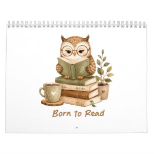 Calendrier Né pour lire Amoureux des livres de chouette migno