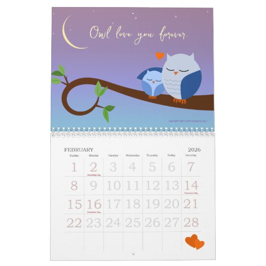 Calendrier Nerd d'oiseaux (Feb 2026)