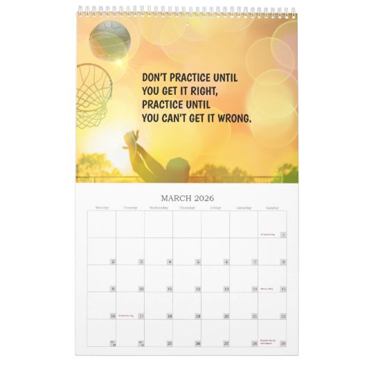 Calendrier Netball 2023 Nom de l'équipe personnali (Mar 2026)