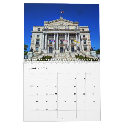 Calendrier New Jersey 2025 (Mar 2026)