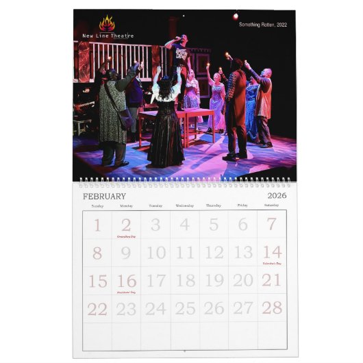 Calendrier New Line Theater 2025 (Feb 2026)