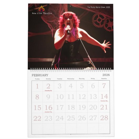 Calendrier New Line Theatre's 2025-2026 Photo Calendar (Feb 2026)