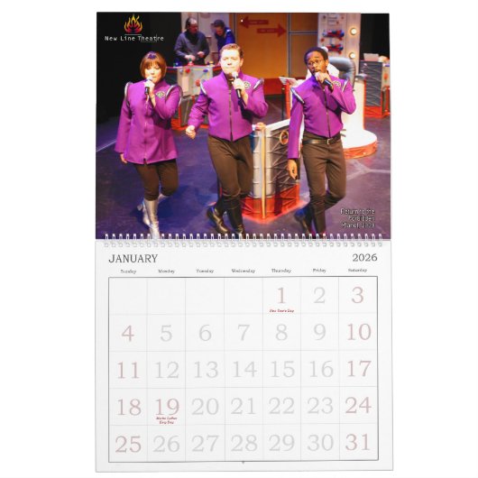 Calendrier New Line Theatre's 2025-2026 Photo Calendar (Jan 2026)