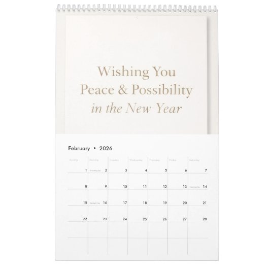 Calendrier New year calendar  (Feb 2026)