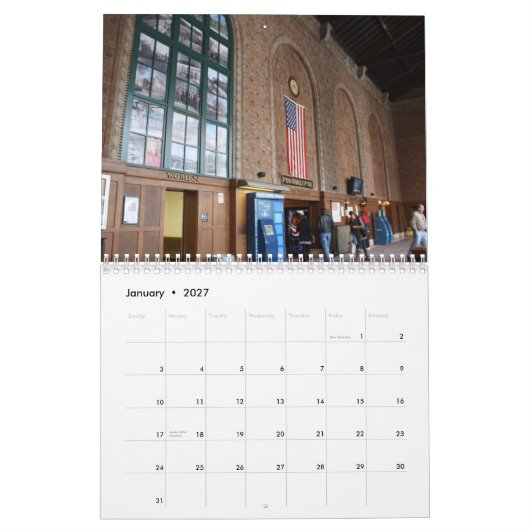 Calendrier New York (Jan 2027)