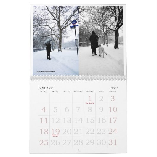 Calendrier New York City par Donny Tsang (Jan 2026)