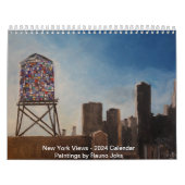 Calendrier New York Views 2024, Peintures de Rauno Joks (Protection)