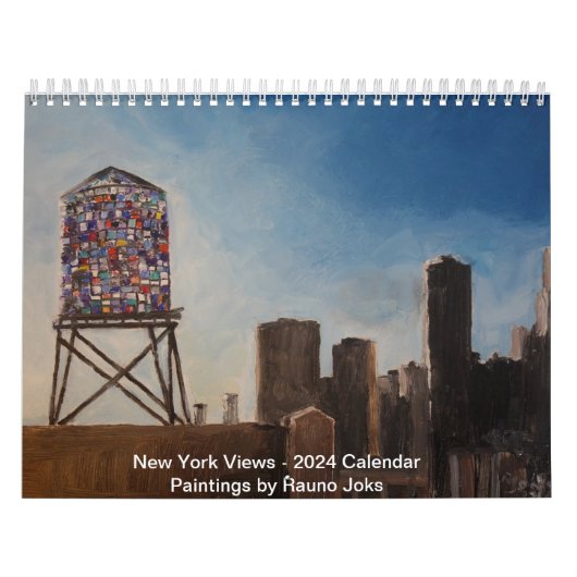 Calendrier New York Views 2024, Peintures de Rauno Joks (Protection)
