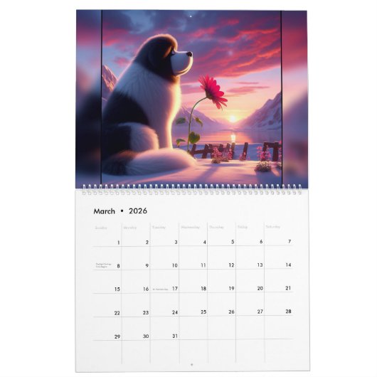 Calendrier Newfs en fleurs (Mar 2026)