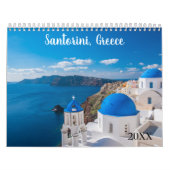 Calendrier N'importe quelle année Santorin Grèce Île Océan Pe (Protection)