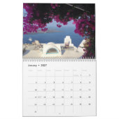 Calendrier N'importe quelle année Santorin Grèce Île Océan Pe (Jan 2027)