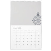 Calendrier Nocturnal Study dark academia Pocket Watch    (Jan 2026)