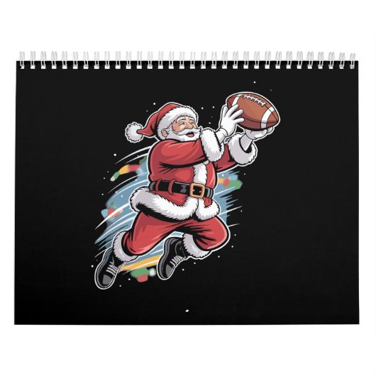 Calendrier Noël du Père Noël jouant au football américain (Protection)