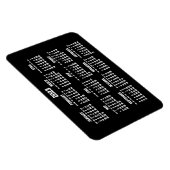 Calendrier noir 2023 Grand Magnet flexible (Côté Droit)