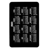 Calendrier noir 2023 Grand Magnet flexible (Vertical)