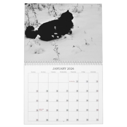 Calendrier Noir & Blanc (Jan 2026)