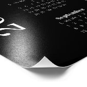 Calendrier noir classique à fond perdu 2025 foto afdruk (Hoek)