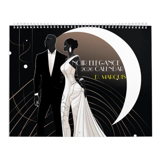 Calendrier NOIR ELEGANCE 2026 (Protection)