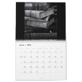 Calendrier Noir et blanc classique (Mar 2026)