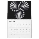 Calendrier noir et blanc de fractale (Mar 2026)