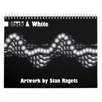 Calendrier noir et blanc de fractale