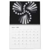 Calendrier noir et blanc de fractale (Mar 2027)