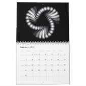Calendrier noir et blanc de fractale (Feb 2027)