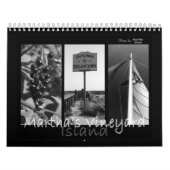 Calendrier noir et blanc d'île de Martha's (Protection)
