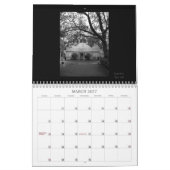 Calendrier noir et blanc d'île de Martha's (Mar 2027)