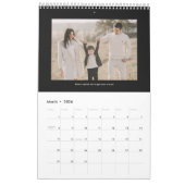 Calendrier noir et blanc moderne audacieuse typographie simpl (Mar 2026)