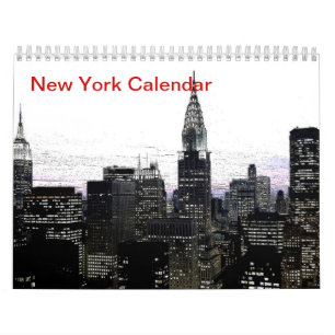 Calendrier Noir et blanc New York City